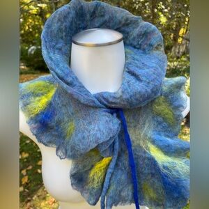 Unique Handmade Wet Felted Scarf